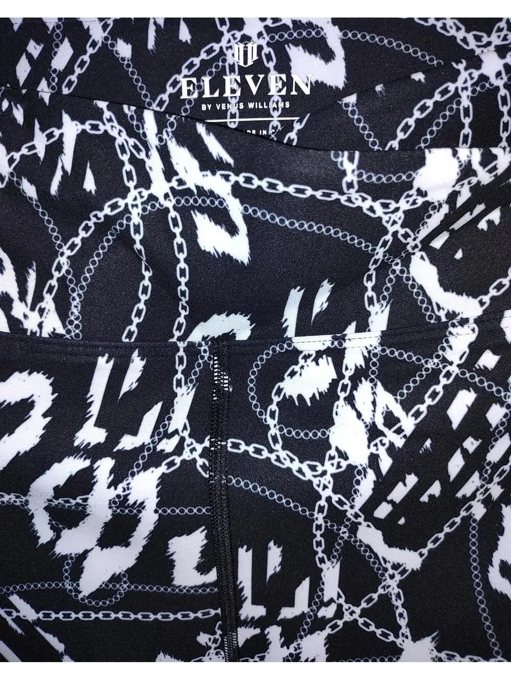 NWT Eleven Venus Williams leggings L 90s girl chain print - Picture 3 of 5